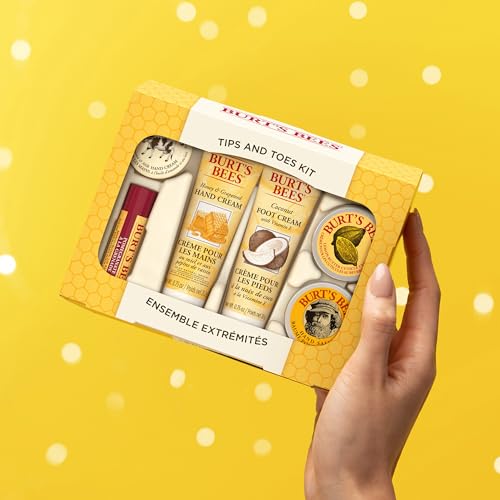 Burt's Bees Tips and Toes Set, 6 Travel Size Products in Gift Box T6935