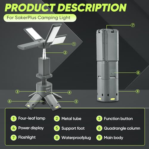 Portable Camping Light 14000mAh Rechargeable Lantern with Magnetic Base Z942