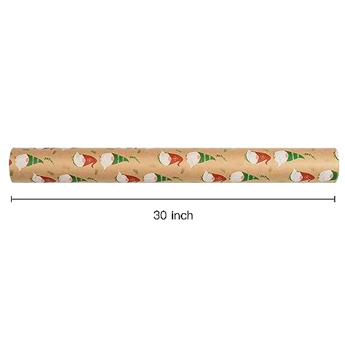 RUSPEPA Christmas Wrapping Paper Jumbo Roll Kraft Paper, Christmas Tree Design, 30 in x 100 ft U53088