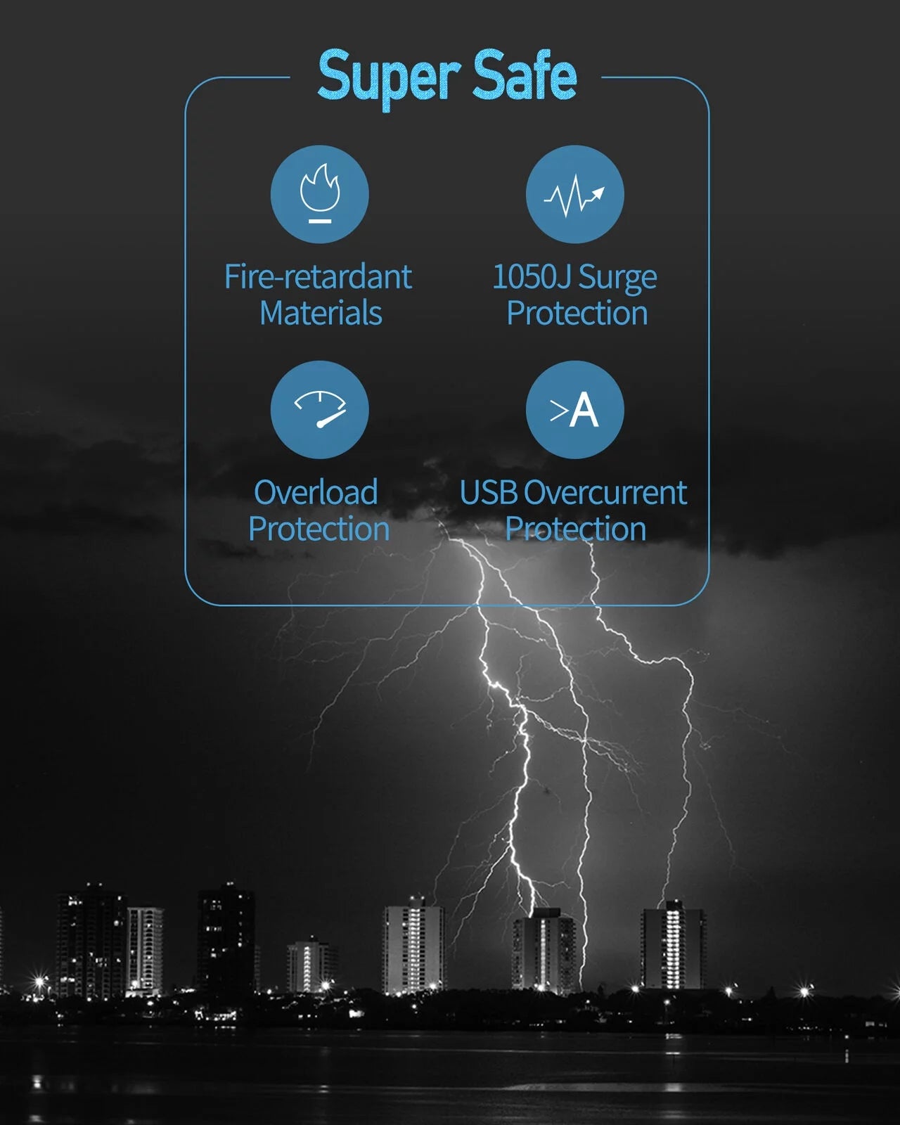 SUPERDANNY Surge Protector Power Strip Tower with Wireless Charger, 12 AC Outlets Y8850