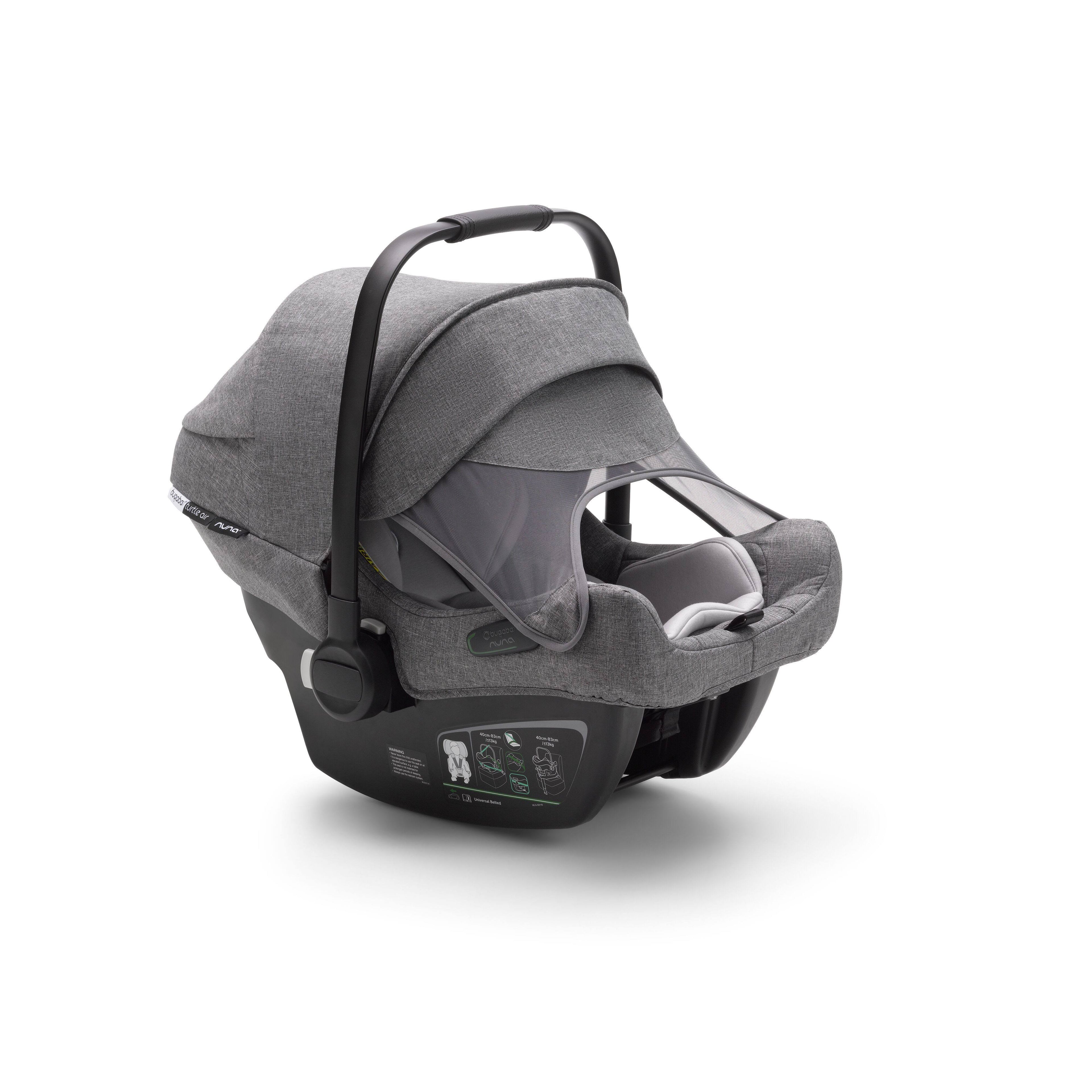 Bugaboo Turtle Air by Nuna Car Seat and Base - Grey P616