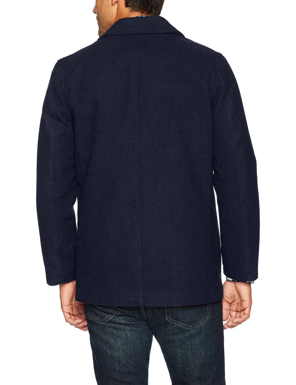 Nautica Men's Wool Blend Double Breast Peacoat, Blue C109