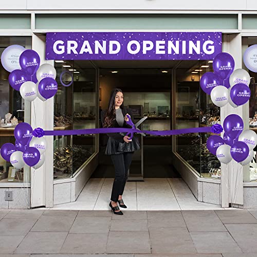 Deluxe Grand Opening Ribbon Cutting Kit - 25" Giant Scissors with Gold Satin Ribbon M4491