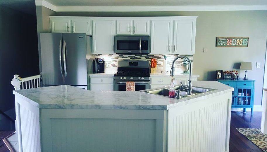 White Faux Marble Granite Countertop Film Roll L544