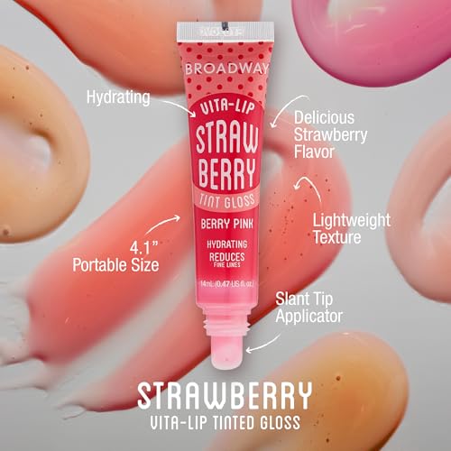 Ruby Kisses Broadway Vita-Lip Clear Lip Gloss 8 Pack, Ultra-Hydrating with Vitamins T1692