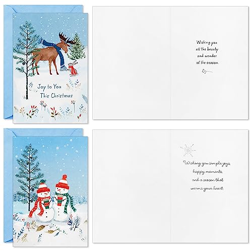 Hallmark Rustic Woodland Boxed Christmas Cards (24 Cards with Envelopes) Y931230