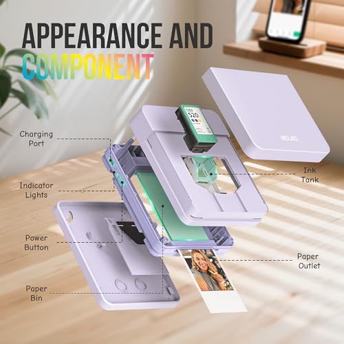 Nelko PP01 Portable Mini Photo Printer for iOS & Android, White Z15552
