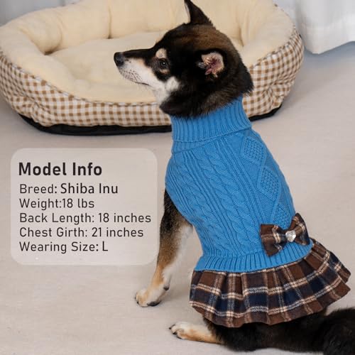 KYEESE Dog Sweater Knitwear with Bowtie for Small Dogs R875009