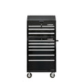Husky 30 in. W 10-Drawer Deep Combination Tool Chest and Rolling Cabinet Set in Gloss Black