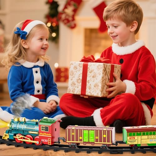Christmas Train Set with Lights and Sound for Kids Ages 4-8 C174