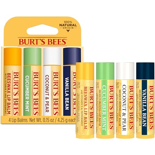 Burt's Bees Lip Balm 4-Pack, Pink Grapefruit, Mango, Coconut & Pear, Pomegranate C323915
