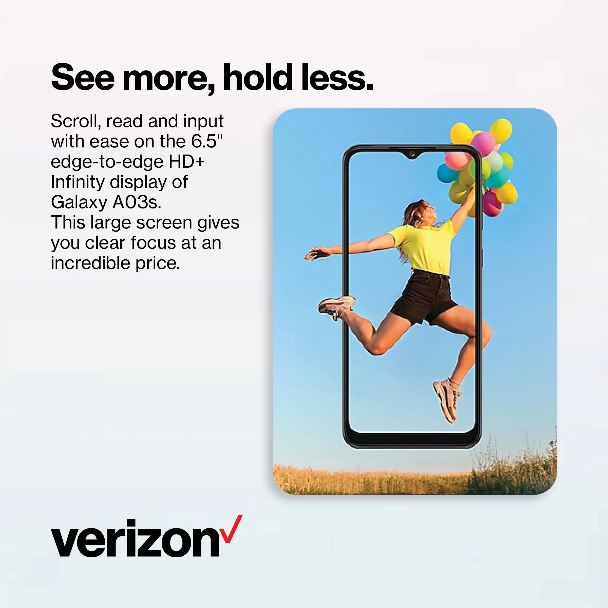Samsung A03s Verizon Prepaid Smartphone 32GB Black F905266