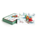 Masterpiece Holiday Greetings Christmas Cards with Snowy Cardinal Wreath, 16 Boxed with Envelopes L381397
