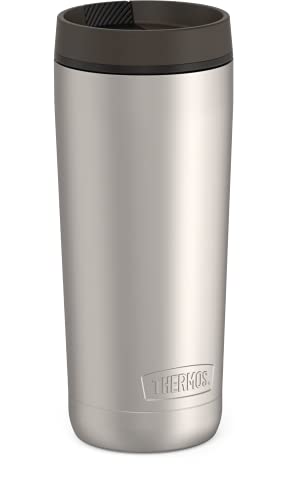 THERMOS ALTA SERIES Stainless Steel Tumbler 18 oz, Matte Steel/Espresso Black U63813