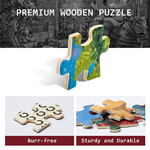 Becko 1000 Piece Wooden Jigsaw Puzzle for Adults, Snow Scene N4512
