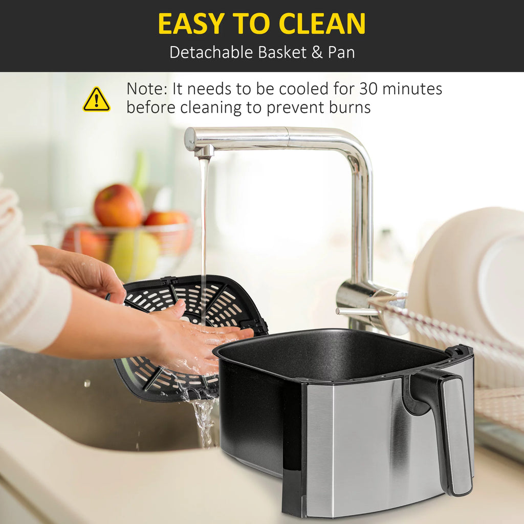 HOMCOM Air Fryer 6.9 Quart with Digital Display, Black Y897154