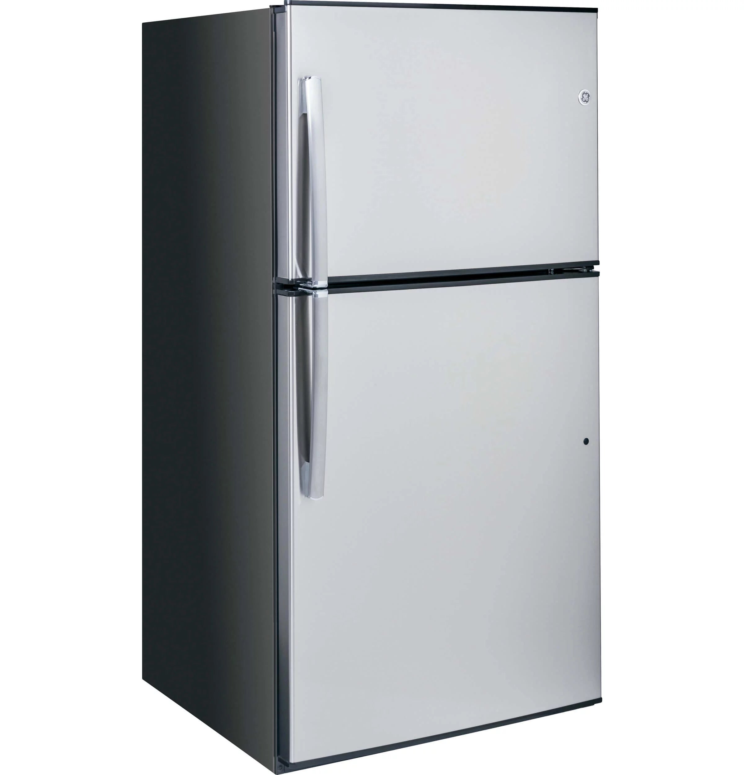 GE Appliances 33 Inch Freestanding Top Freezer Refrigerator Stainless Steel D980