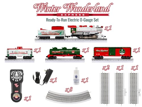 Lionel Winter Wonderland LionChief 5.0 Electric O Gauge Train Set with Bluetooth & Remote H663238