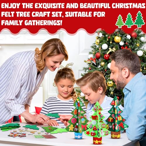 408 Pcs Christmas Tree DIY Felt Craft Kits with Holiday Decorations C837979