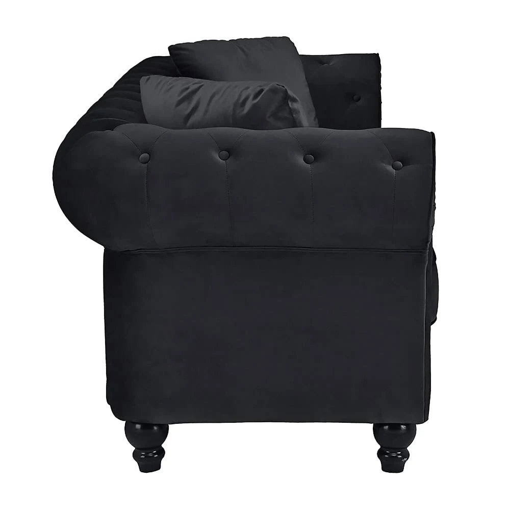 Microfiber Chesterfield Sofa Purple K8774