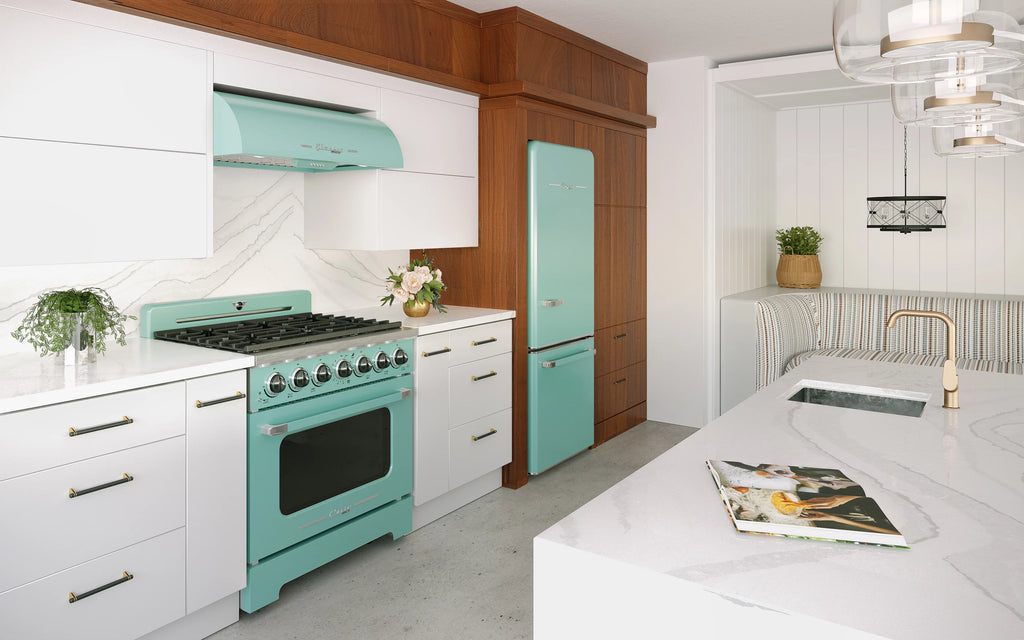 Unique Classic Retro 36" Freestanding Gas Range with Convection Oven P68118
