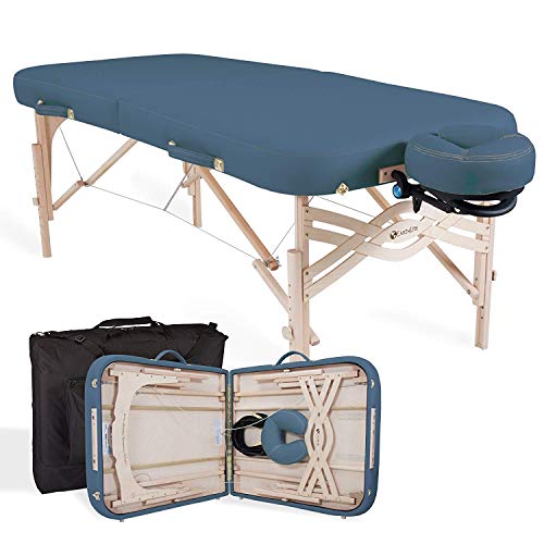 EARTHLITE Premium Portable Massage Table Package SPIRIT with Flex-Rest Face Cradle & Strata Face Pillow, Carry Case, Made in USA E382