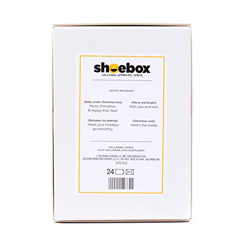Hallmark Shoebox Funny Christmas Cards, 24 Cards with Envelopes K37358