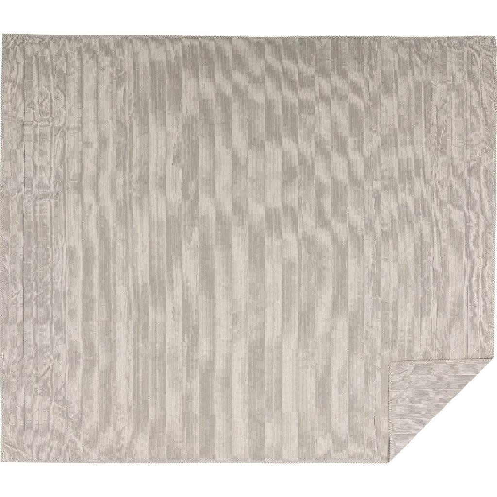 Hatteras Seersucker Blue Ticking Stripe Queen Quilt Coverlet Q129659
