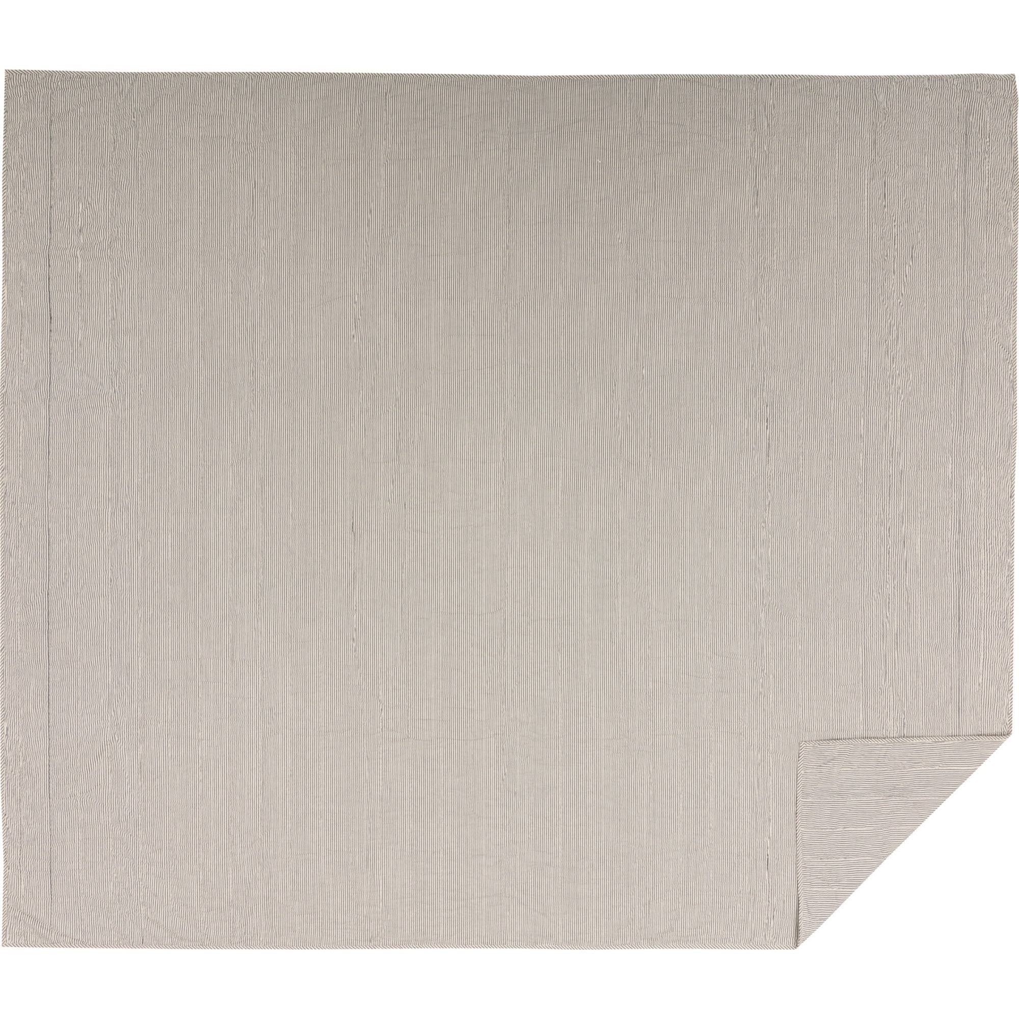 Hatteras Seersucker Blue Ticking Stripe Queen Quilt Coverlet Q129659