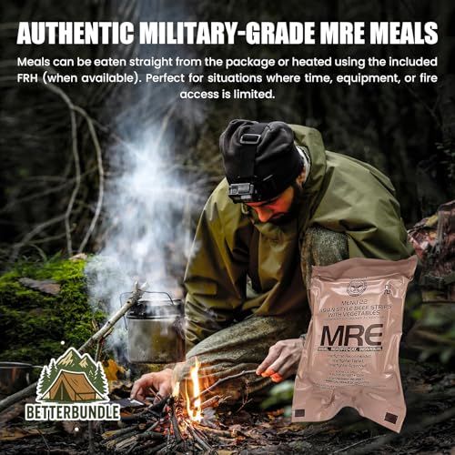 U.S. MRE Meals Ready to Eat Variety Pack of 12 with Flameless Heater I58581