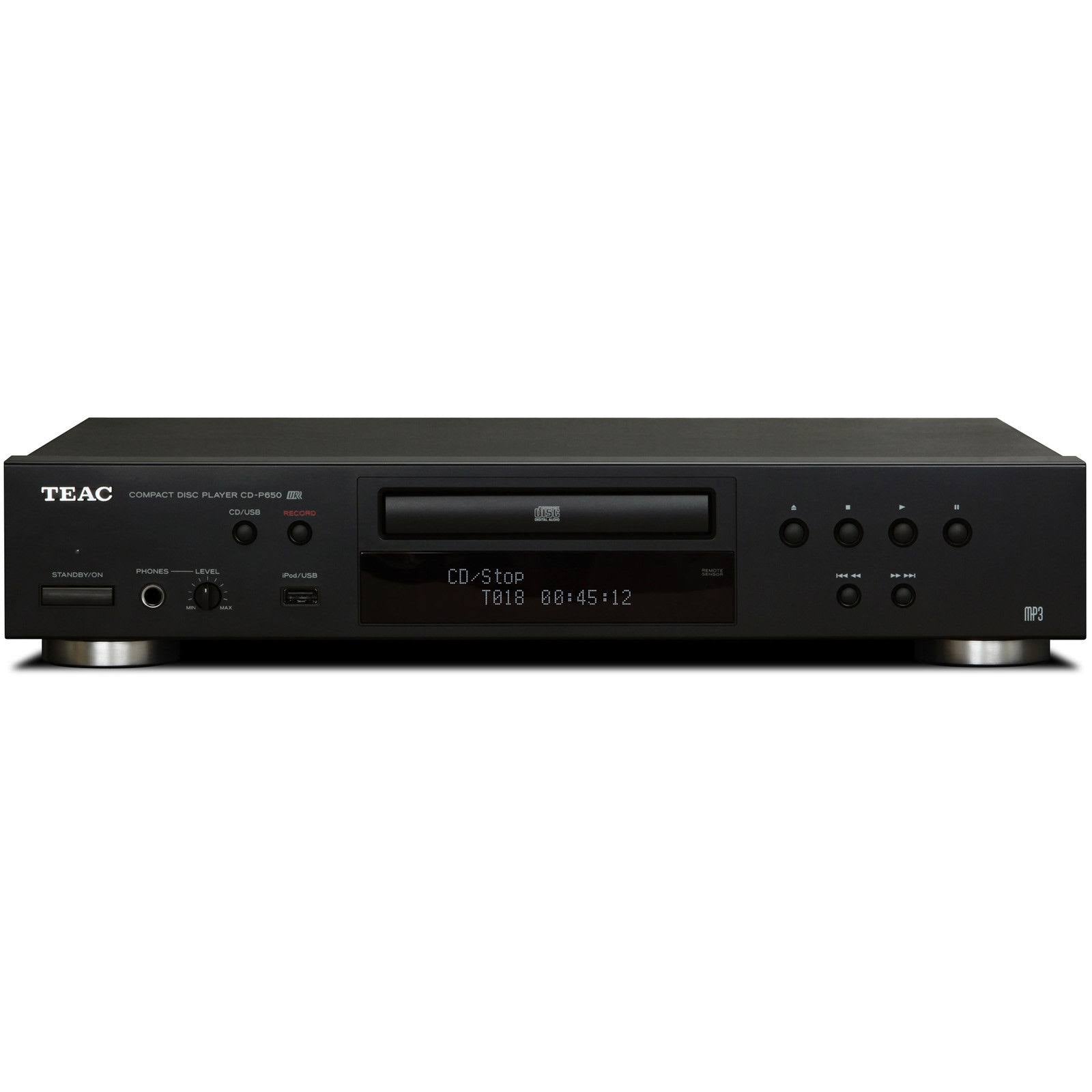 Teac CD-P650-B Compact Disc Player with USB and iPod Digital Interface (Black) - Megean