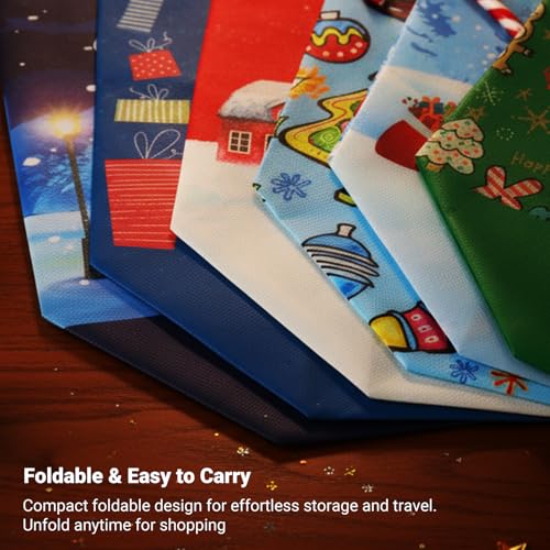 habgp 20 Pack Christmas Gift Bags Assorted Sizes with Handle, Reusable Tote K88379