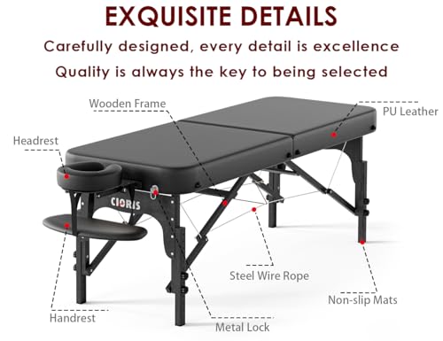 CLORIS 84" Portable Massage Table with Carrying Bag Z191211