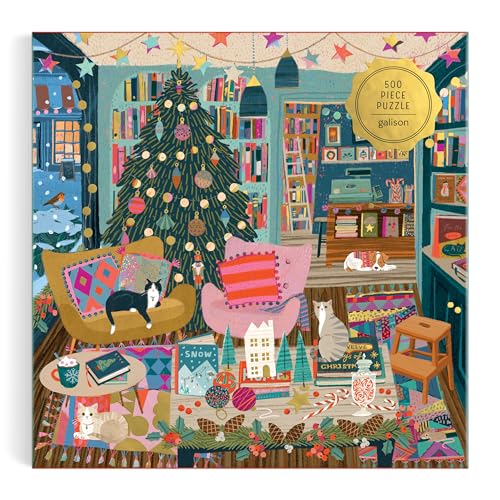 Galison Season's Reading 500 Piece Foil Jigsaw Puzzle Y474646