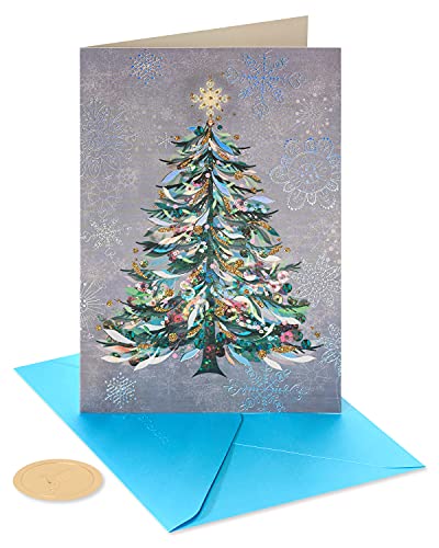 Papyrus Boxed Christmas Cards with Envelopes, Christmas Trees, 14-Count C8880