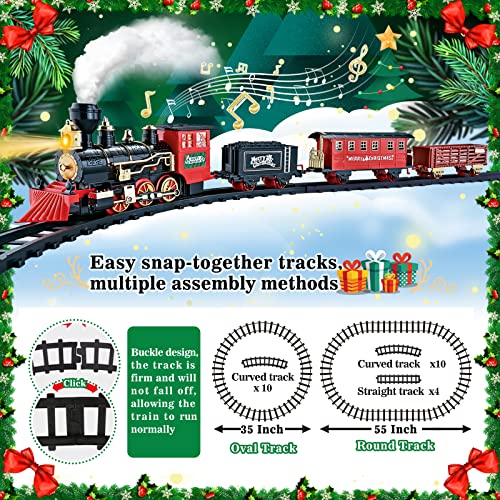 BainGesk Train Set with Steam, Light and Sounds, Electric Toy for Kids K159