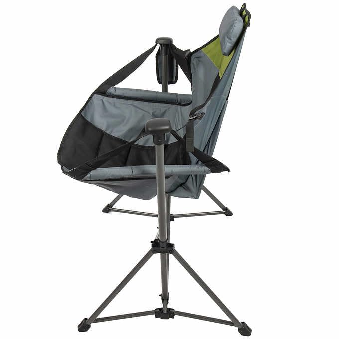 RIO Hammock Camping Chair, Steel, Adjustable Back, Folding with Pillow Cup Holder C359