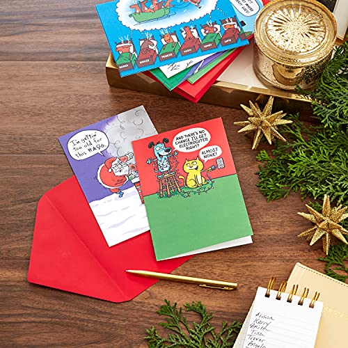 Hallmark Shoebox Funny Christmas Cards, 24 Cards with Envelopes K37358