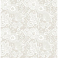 Burr Cream Floral Wallpaper - Taupe