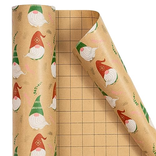 RUSPEPA Christmas Wrapping Paper Jumbo Roll Kraft Paper, Christmas Tree Design, 30 in x 100 ft U53088