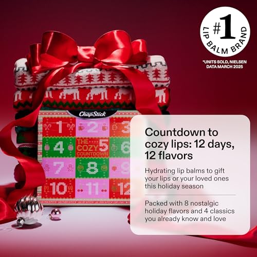 ChapStick Advent Calendar 2025, 12-Pack Lip Balm Gift Set, 0.15 Oz Each M609540