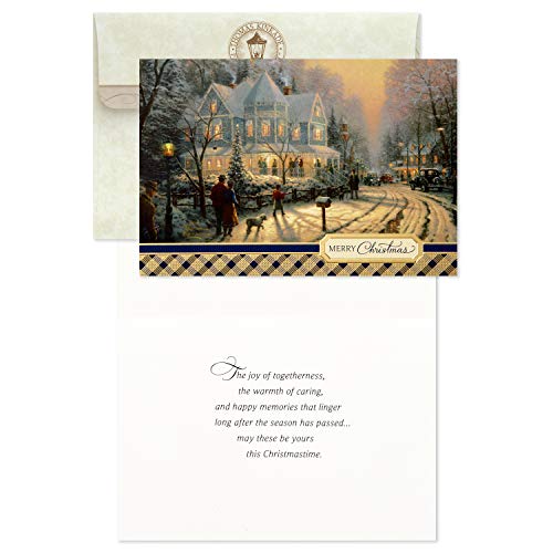 Hallmark Thomas Kinkade Boxed Christmas Cards, Snowy Scenes, 24 Cards with Envelopes E269445