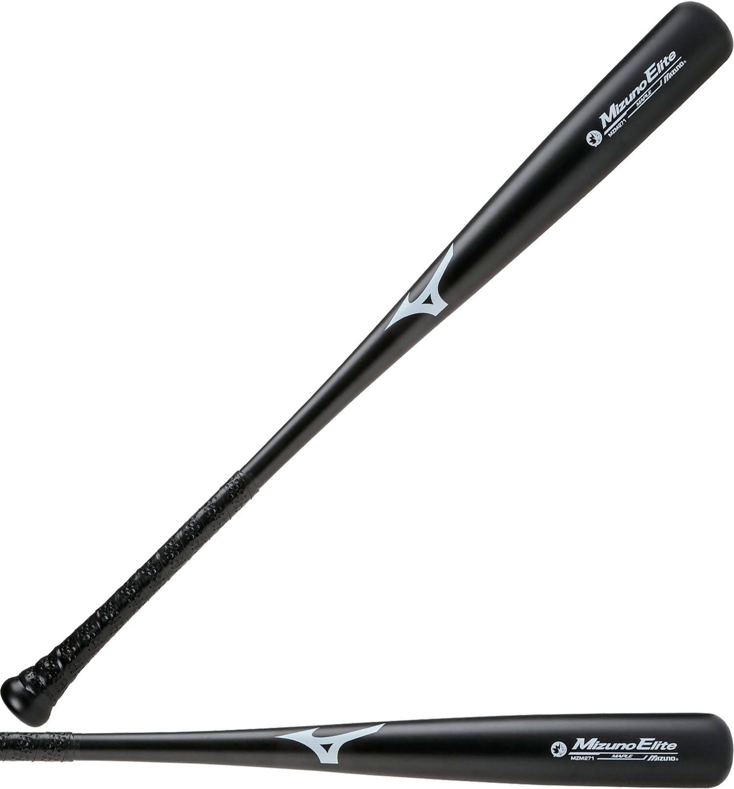 Mizuno MZM 271 Maple Elite Wood Baseball Bat - Black - Megean