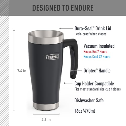 THERMOS ICON SERIES Stainless Steel Mug, Granite, 16 oz S58502