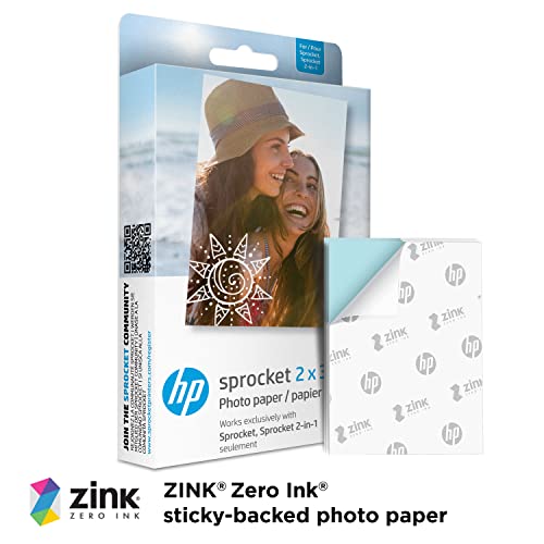 HP Sprocket Portable 2x3 Instant Photo Printer (Luna Pearl) A89391