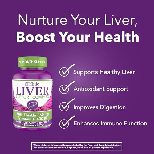 Milk Thistle & Vitamin E Liver Wellness Supplement, 180 Caplets F32792