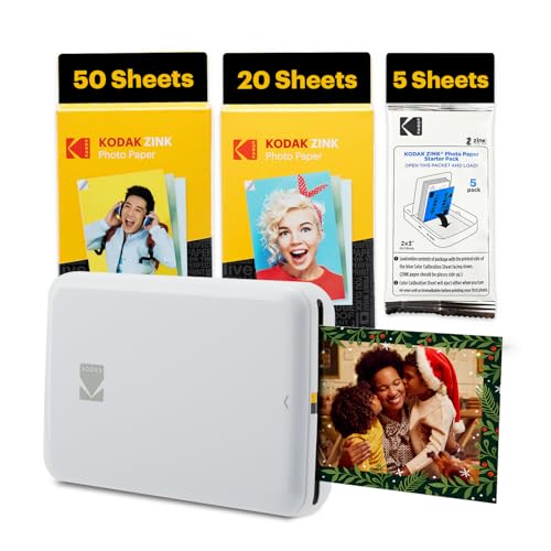 KODAK Step Instant Smartphone Photo Printer - Portable Wireless Zink 2x3" - White G38776