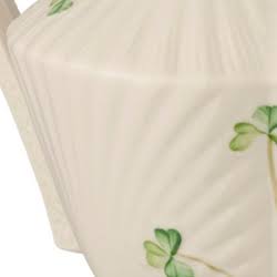 Belleek Harp Shamrock Teapot Q9064