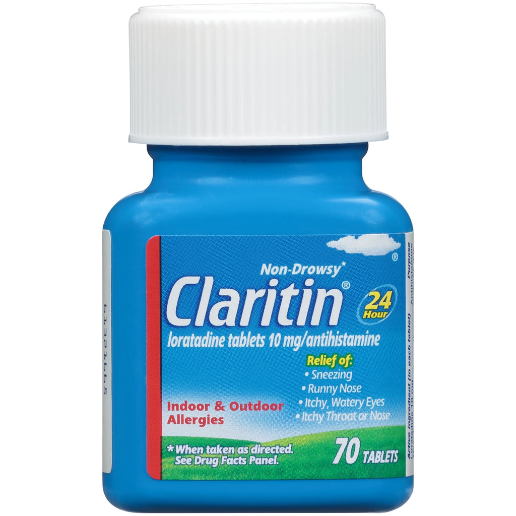 CLARITIN 24 Hour Non Drowsy 10 mg Allergy Relief Tablets, 70 Count (Pack of 2) Z187790