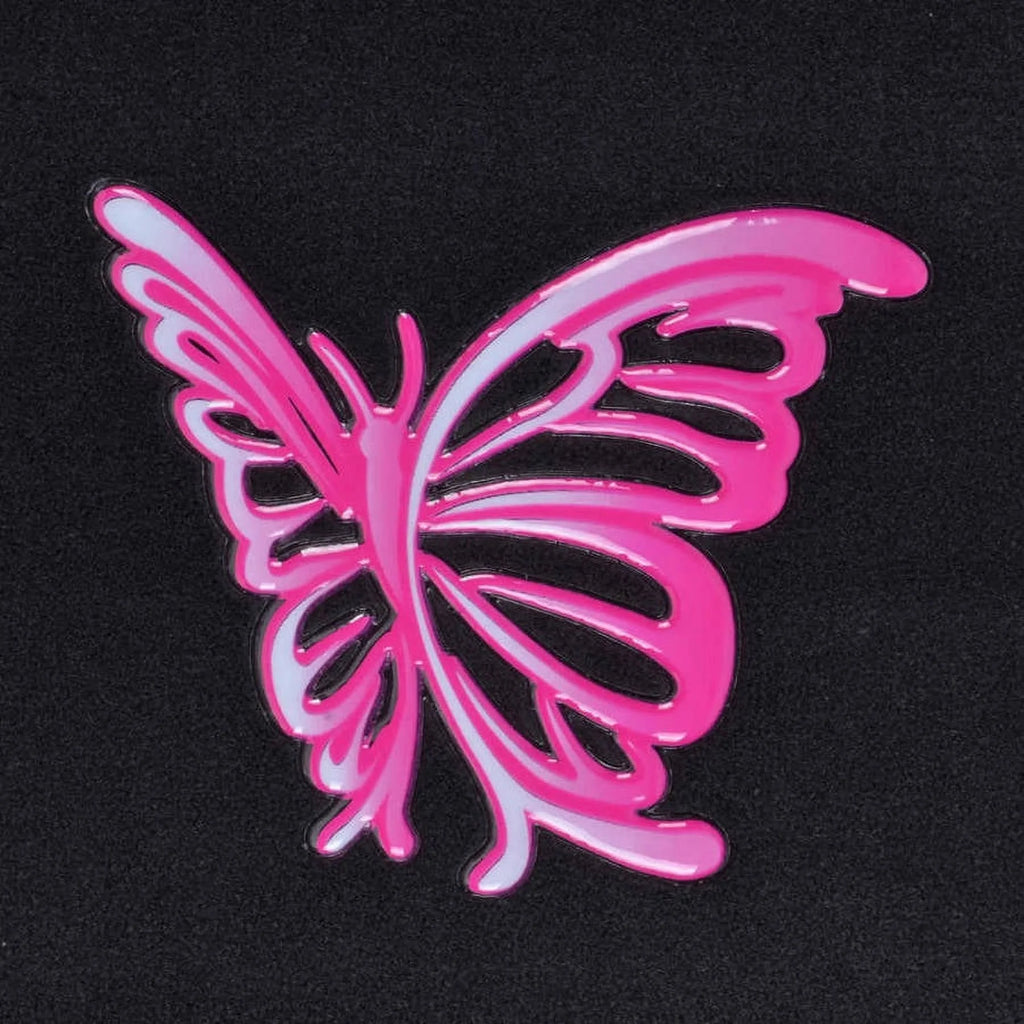 BDK Pink Butterfly Car Floor Mats Full Set Rubber Backing H618864